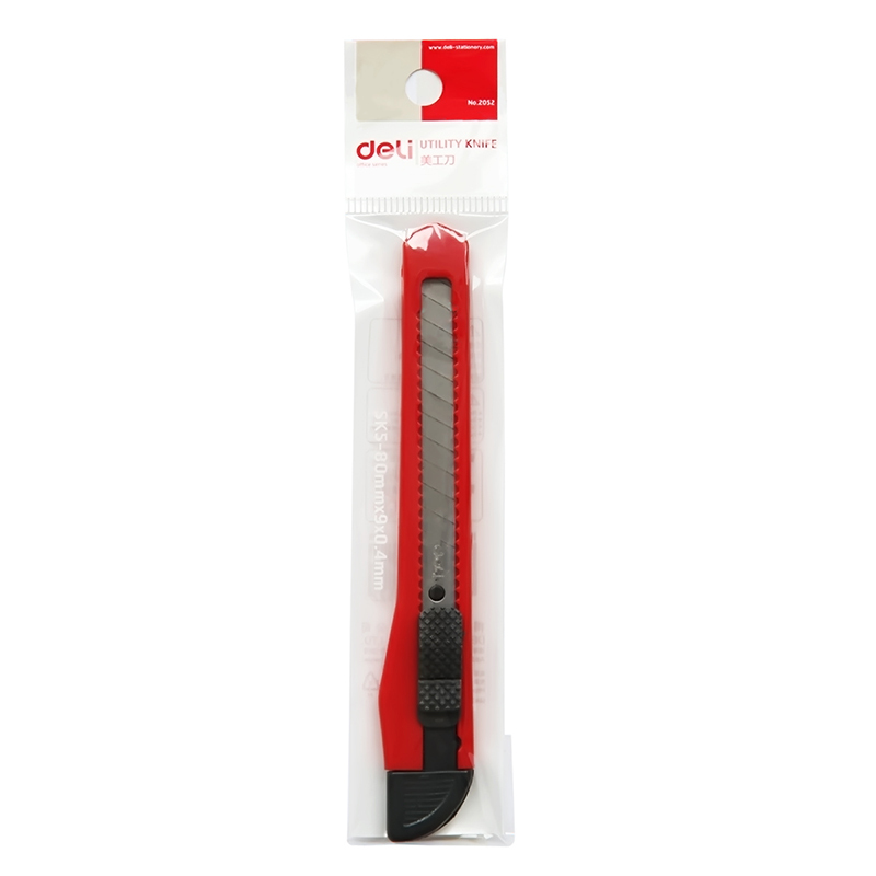 得力（deli）美工刀 2052 9mm 颜色随机 24把/盒JM