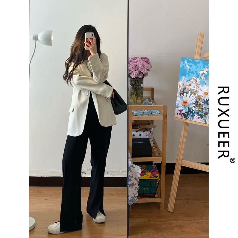 小西装外套女士潮ins春夏秋短款小个子韩版宽松百搭洋气休闲西服