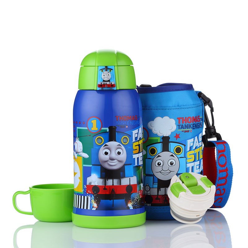 托马斯&朋友(Thomas&Friends) 儿童水壶保温杯双盖两用便携水杯大容量 600ml 荧光绿316内胆