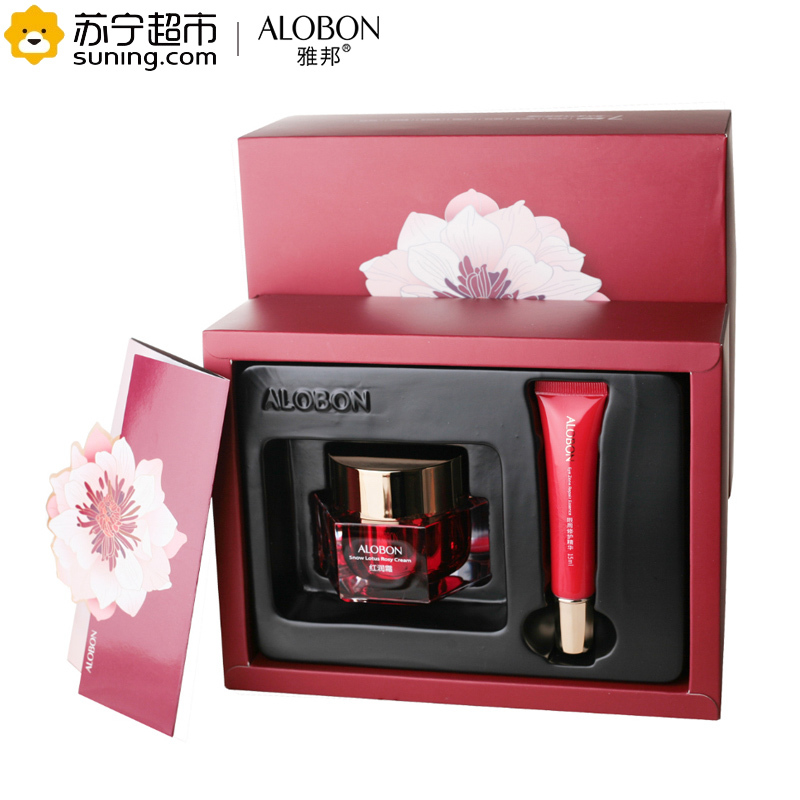 雅邦(ALOBON)红润霜组合(面霜50ml+眼精华15ml)红润亮泽 提亮肤色 雪莲面霜