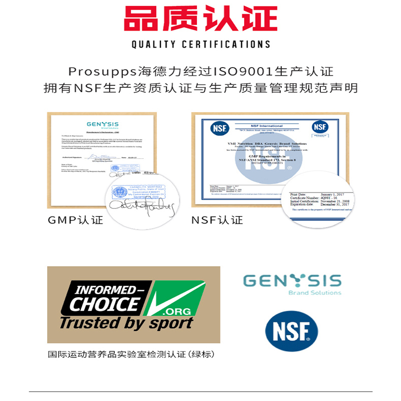 海德力ProSupps 乳清蛋白粉5磅男女运动健身健肌蛋白质粉 巧克力奶昔味