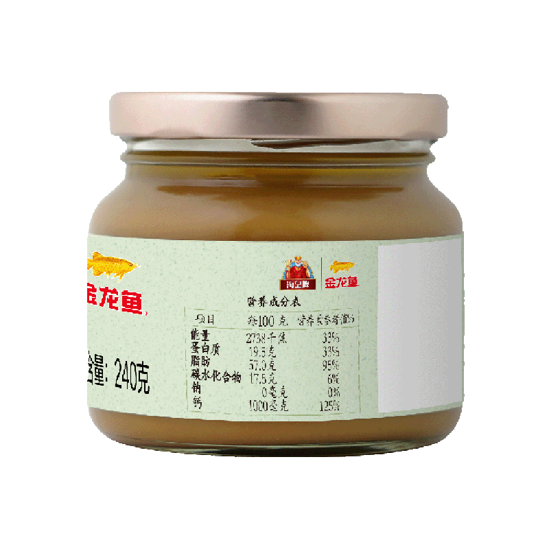 金龙鱼纯芝麻酱调味料240g*1瓶 玻璃瓶装