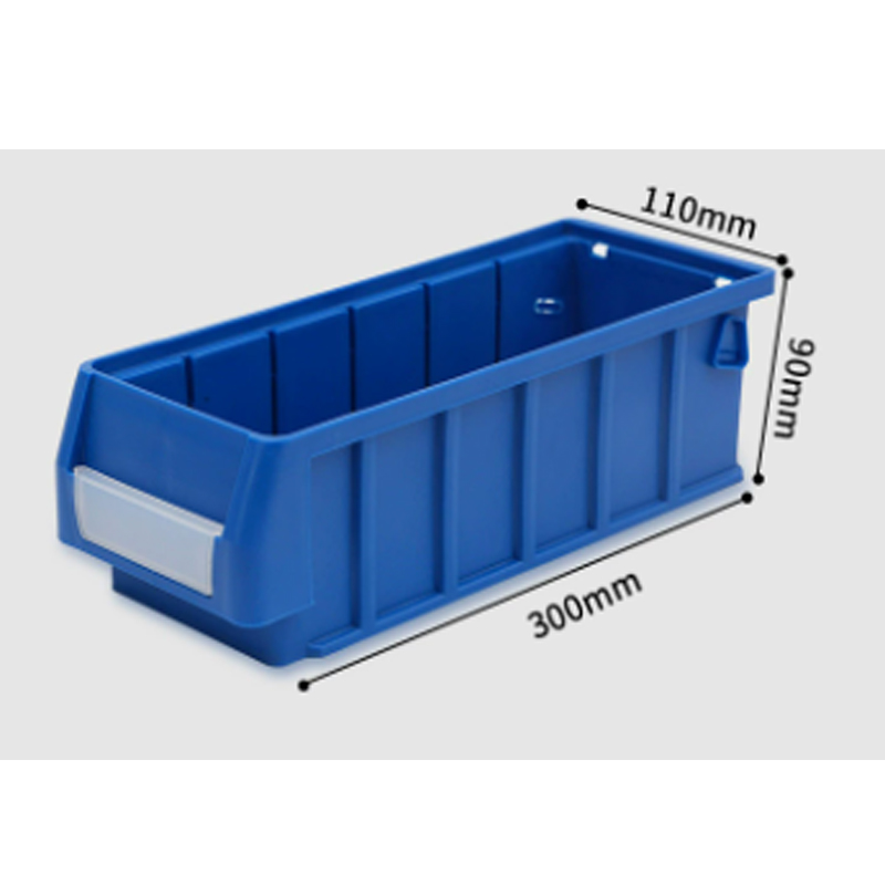 分隔式塑料分格箱货架物料盒小号1号(300*117*90)蓝色 含小号隔板5个[实际测量有偏差]高清大图