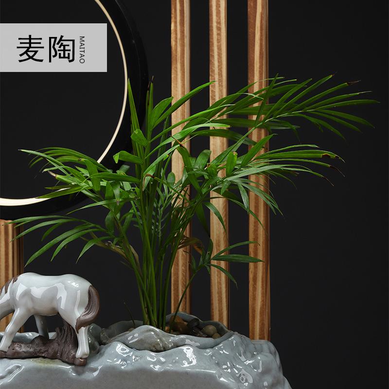 美帮汇创意流水器喷泉加湿器轮客厅办公室家居工艺摆件开业礼品高清大图