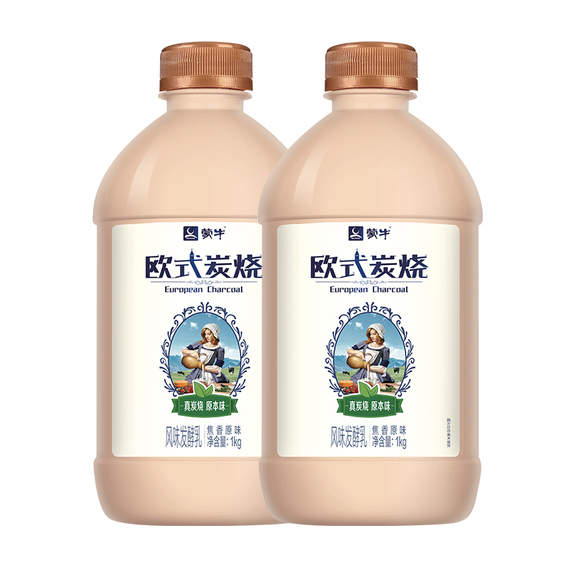 蒙牛 欧式炭烧 风味发酵乳 焦香原味 1kg