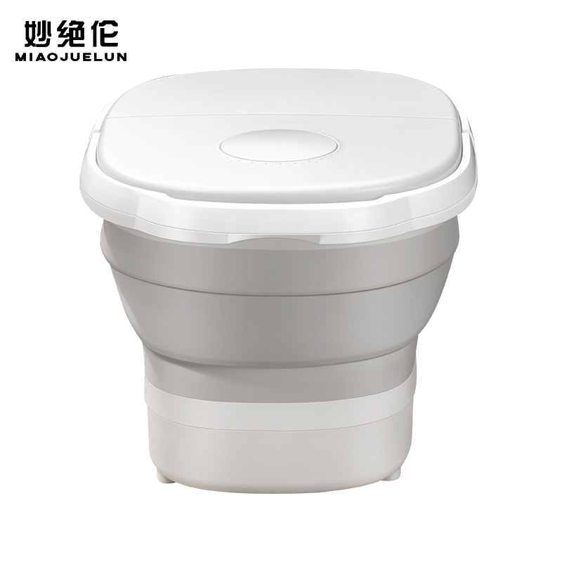 妙绝伦(MIAOJUELUN)可折叠泡脚家用洗脚按摩足浴盆加热神器小型
