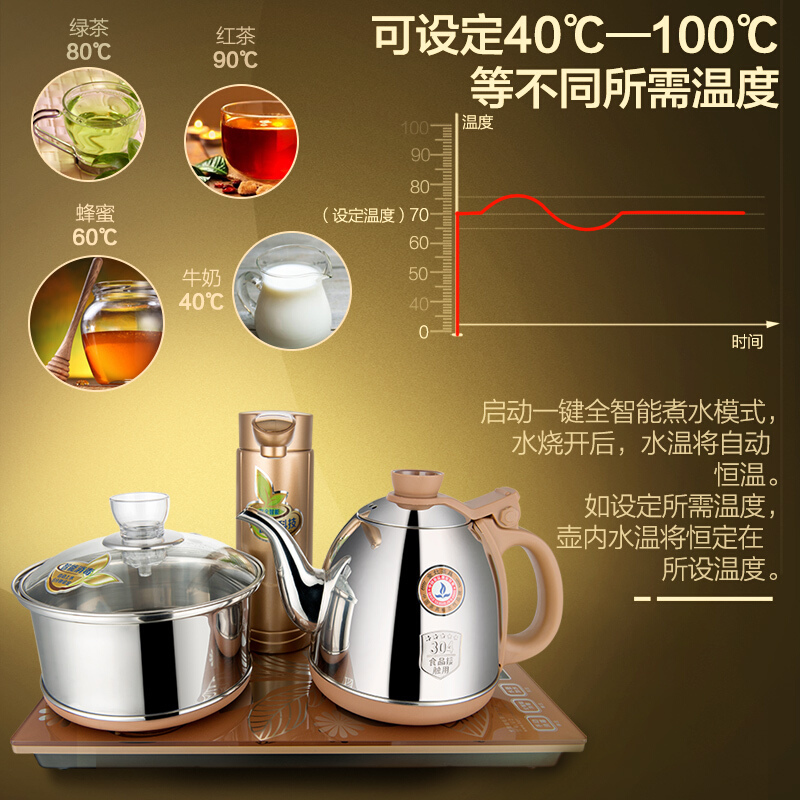 金灶 V2 全自动上水电水壶 抽水茶具电茶盘 全智能电茶炉 20*37cm