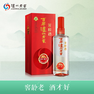 泸州老窖 百年老窖 窖龄30年 52度500ml 浓香型白酒 单瓶