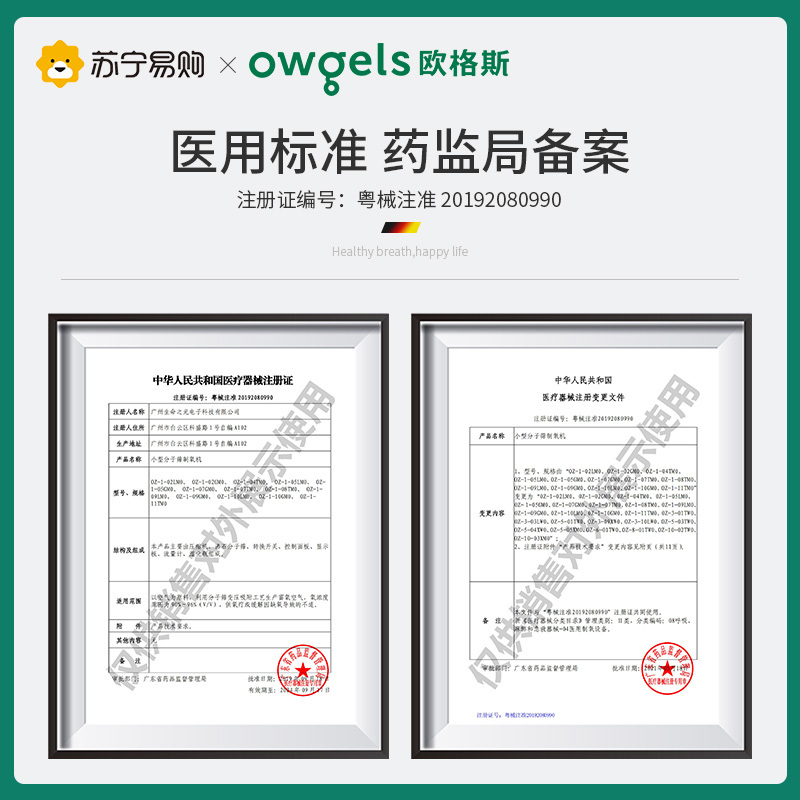 欧格斯制氧机10L浓度90%医用吸氧机氧气机分子筛带雾化医疗