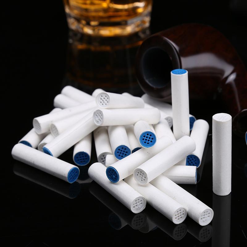 烟斗活性碳过滤芯9mm散装100支通用高品质滤芯清洁配件耗材如图
