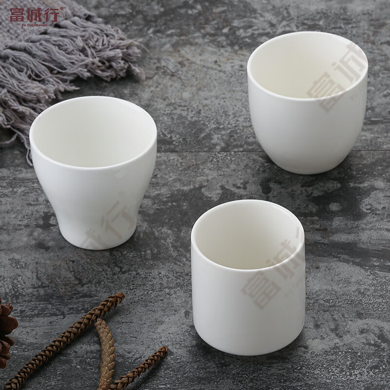 富诚行 美星茶杯 72*66mm 陶瓷杯 白色 (计价单位:个)高清大图