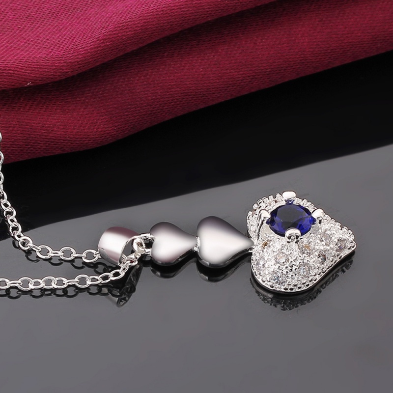 N640 Women Silver Necklace 镀925纯银女项链日韩版锁骨链潮人送女朋友七夕情人节礼物