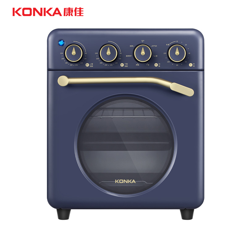 康佳电烤箱KAO-TS8空气电烤箱家用多功能全自动烘焙炸烤鸡蛋糕干果无油迷你18升 大容量机