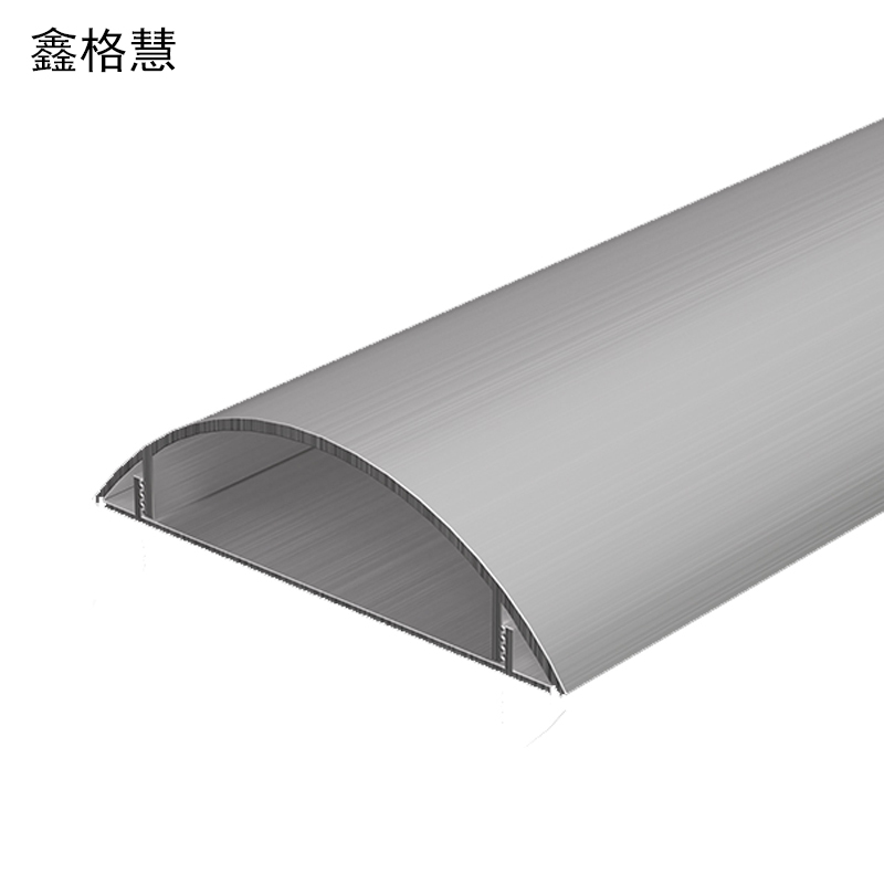 鑫格慧 铝合金线槽弧形半圆地面线槽金属防踩明装走线槽 8号 米