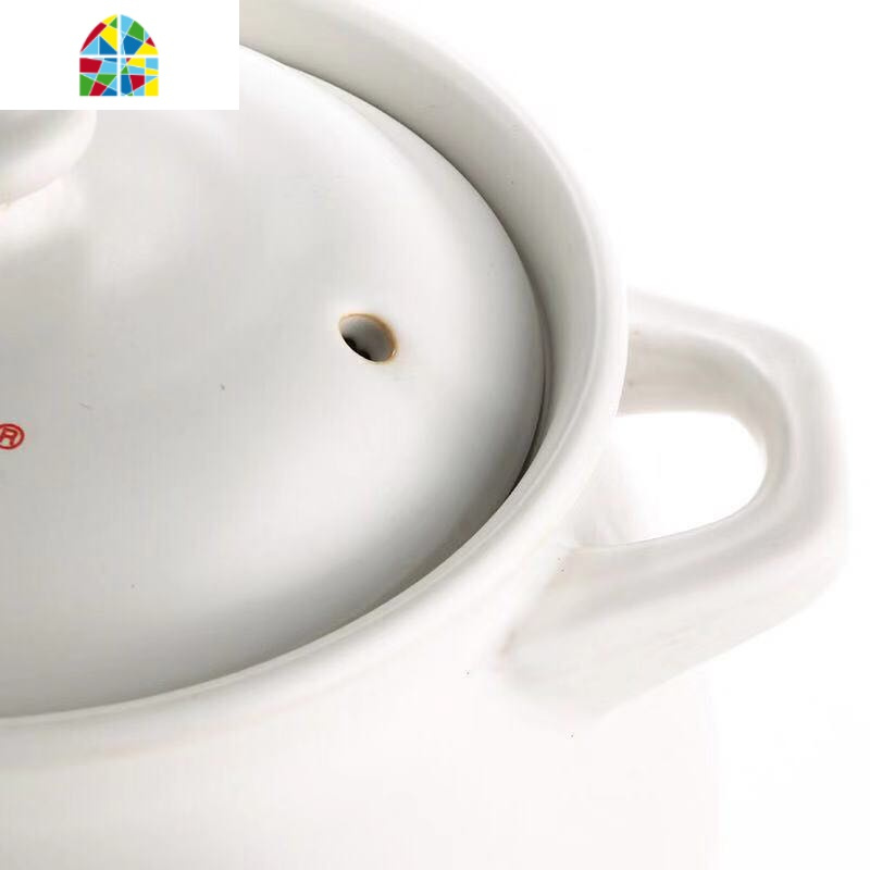 封后砂锅大容量汤锅4800ML-2900ML可高温炖锅明火 直烧陶瓷煲汤煲 FE A-4#白色7.35升带盖子适合8-1