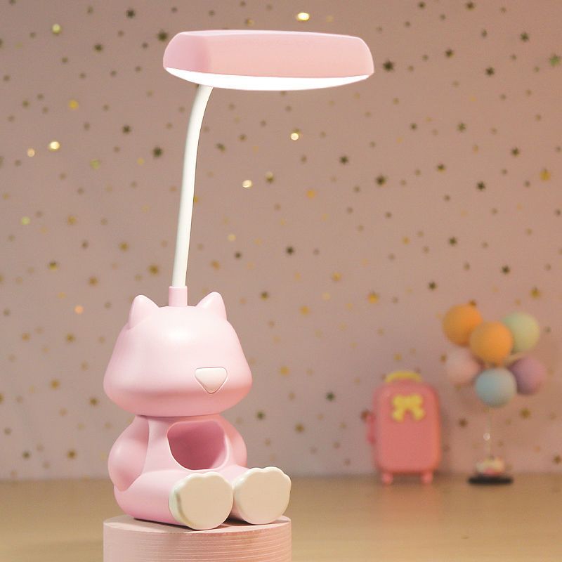 台灯护眼学习学生宿舍卧室房间床头温馨ins少女写作业充电小夜灯 充插