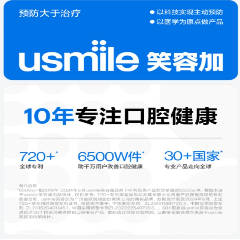 usmile笑容加电动牙刷 成人声波震动电动牙刷 Y20暮紫 送男友送女友 新婚生日礼物