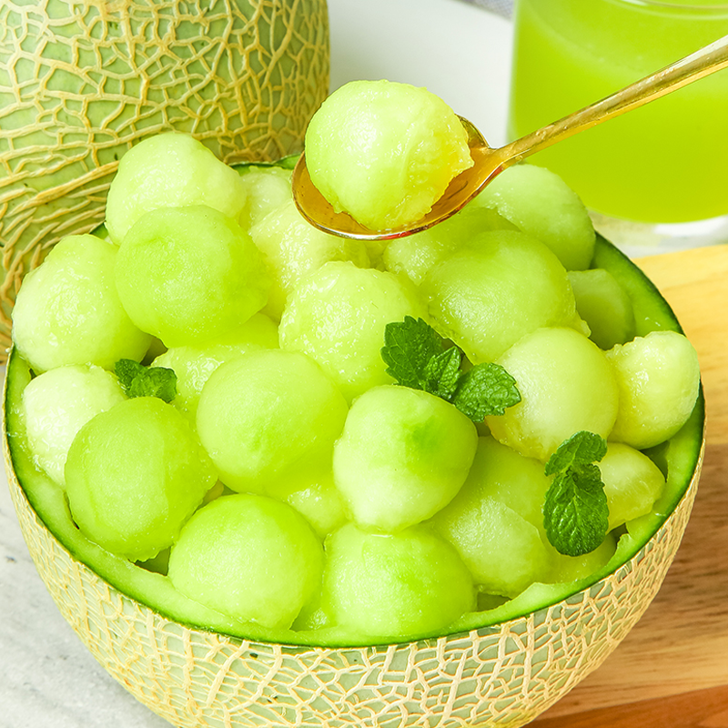 [熊猫鸟]新鲜网纹蜜瓜 净重8.5斤 1-4个 应季水果 新鲜甜瓜 鲜果高清大图