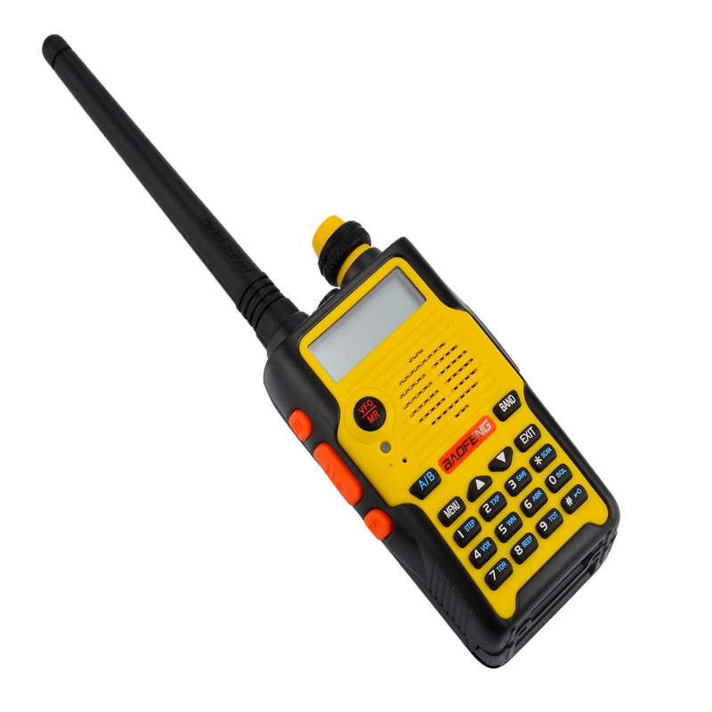 宝锋(BAOFENG)BF-UV-5R五代 对讲机专业民用调频UV双段自驾户外 五代增强旗舰型-黄色