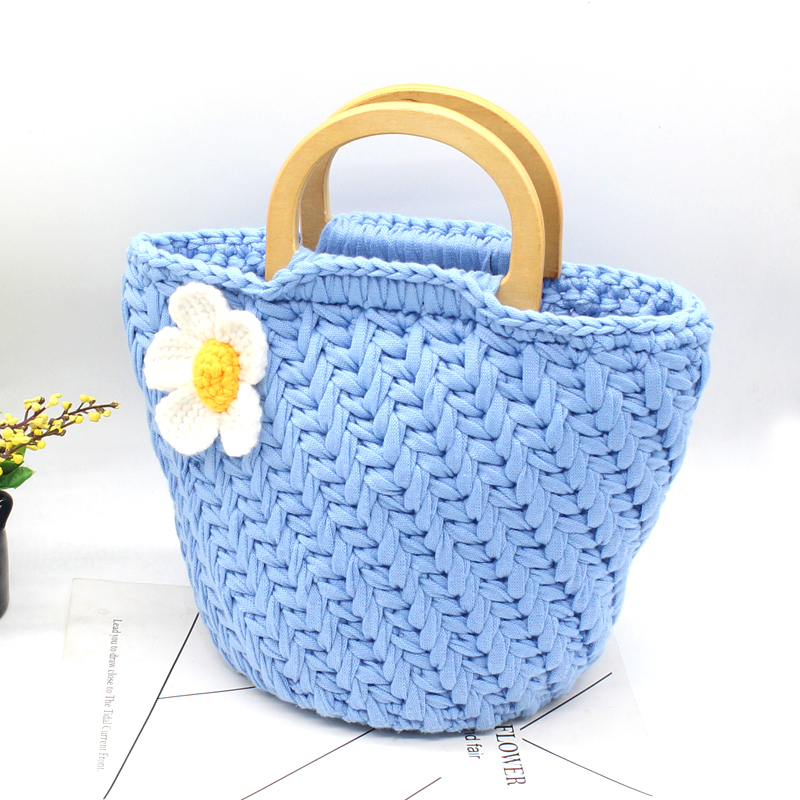 冰丝卡其色丝带麦穗材料包手工diy包包麦穗小花包编织材料包挎包手提