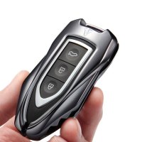 众泰钥匙包众泰SR7钥匙包t600Coupe大迈x7/z700t300钥匙套SR9专用汽车保护壳 月光银-圆扣款