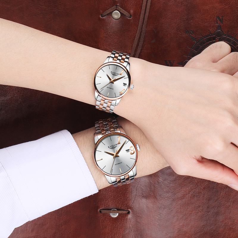 卡梭(KASSAW)手表全自动机械表情侣表防水时尚商务男表女表情侣手表一对1314高清大图