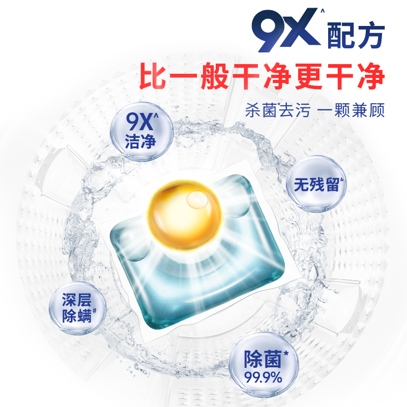 威露士洗衣凝珠 9X除菌除螨袋装瓶装洗衣珠球洗衣液组合装高清大图