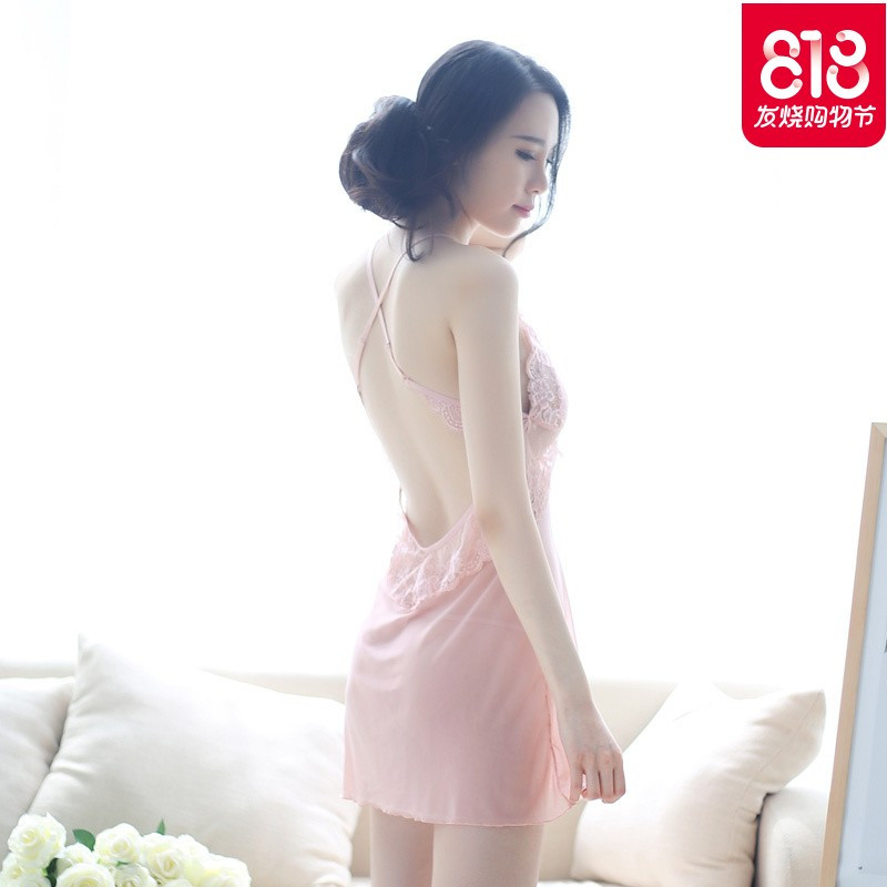 情衣人透明内衣蕾丝女情趣露背带睡裙诱惑性感睡衣大小码短裙