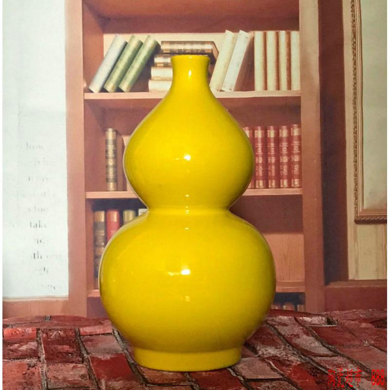 景德镇陶瓷器插花干花小花瓶全白色葫芦书房装饰摆件客厅餐桌摆设 三维工匠 高60白色/个高清大图