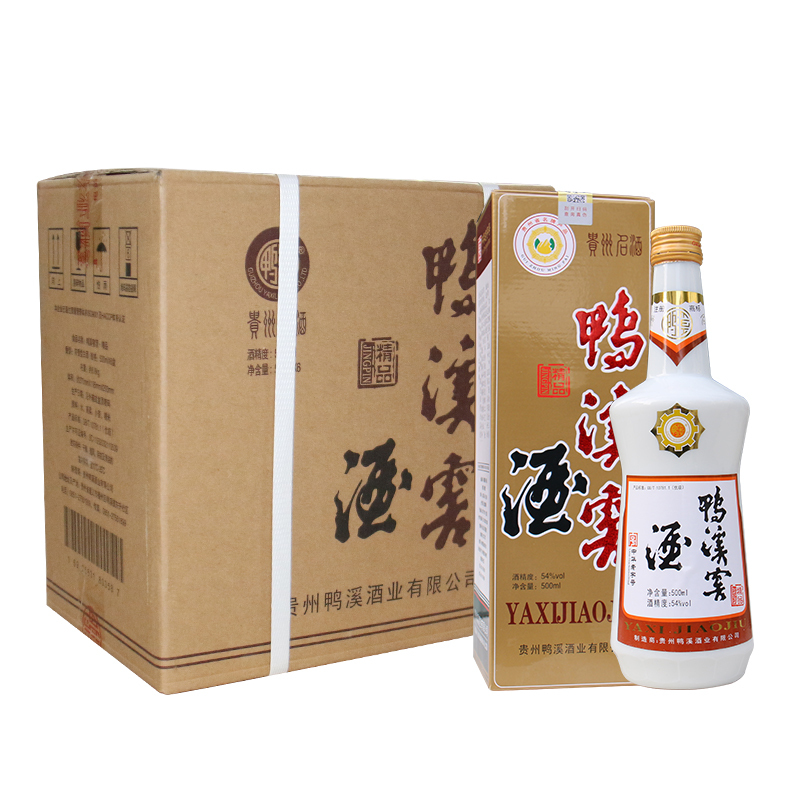 鸭溪窖乳白瓶 浓香型白酒54度500ml*6瓶 纯粮食白酒瓷瓶装