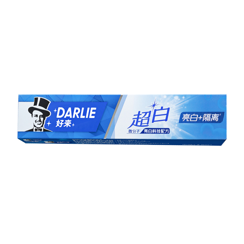 黑人darlie超白牙膏190g