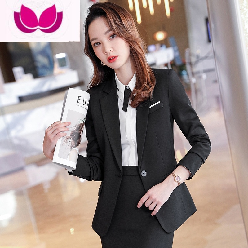 七斓高端西装套装女2023新款春酒店前台工作服职业正装小个子西服外套