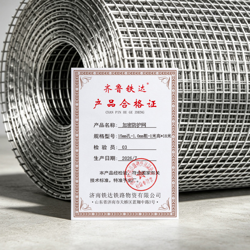 齐鲁铁达 加密防护网 15mm孔-1.0mm粗-1米高*18米 卷高清大图