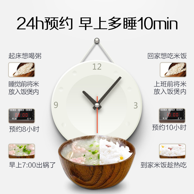 苏泊尔(SUPOR)电饭煲家用4L多功能智能电饭锅3-6人精铁球釜内胆IH电磁加热多种口感选择CFXB40HC803