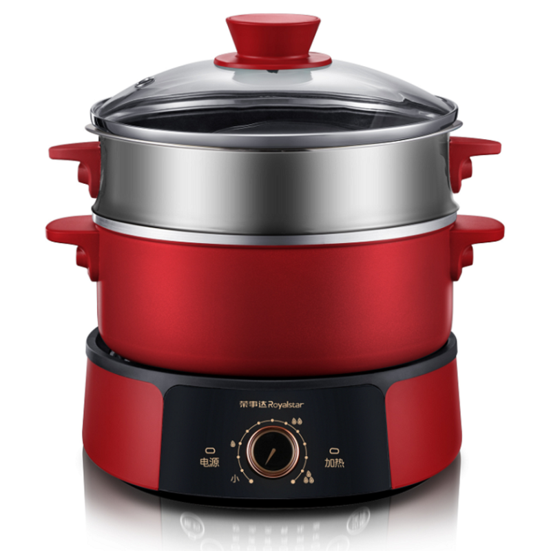 荣事达royalstarrhg25x6z多功能电火锅家用分体式电炒锅大容量蒸锅
