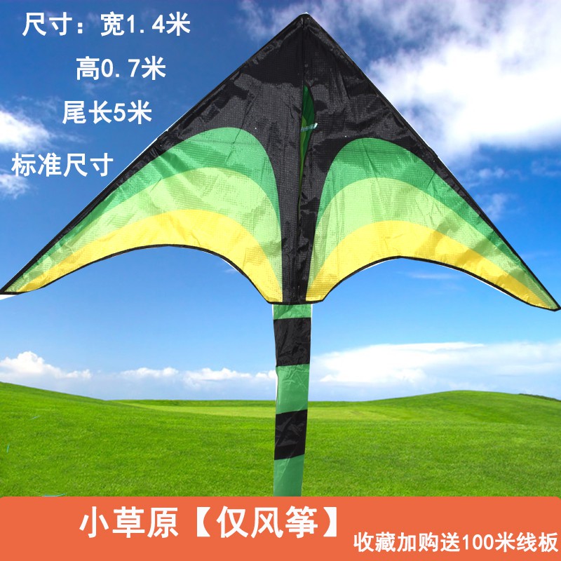 风筝微风易飞潍坊大型高档专业带尾飘线轮成人儿童特大风筝创意 三维工匠 3米大草原+10米尾飘