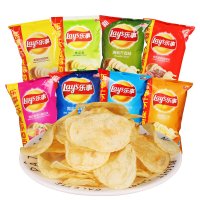 乐事 膨化食品 薯片70g*6包（美国经典原味+意大利香浓红烩味+德克萨斯烧烤味）