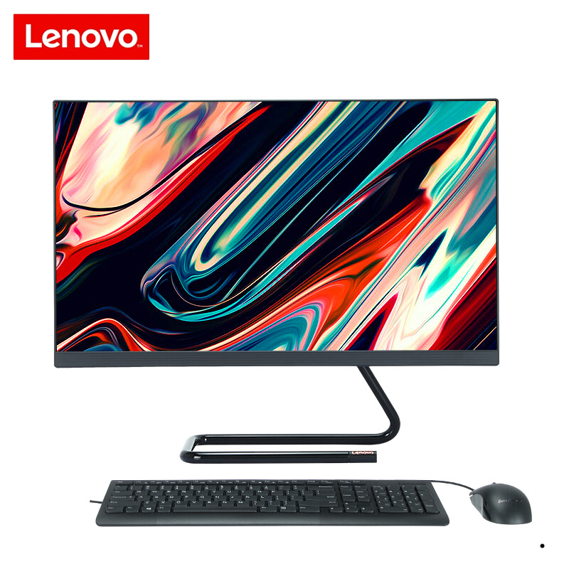 联想(Lenovo) AIO520C-22 致美一体机台式电脑 (G4900T 4G 1T WIFI 21.5英寸 黑色) 商务办公学习个人家用企业采购一体机台式电脑