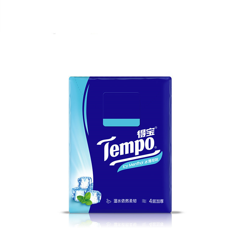 Tempo/得宝 手帕纸 迷你4层*36包(冰薄荷味) 纸手帕餐巾纸小包纸巾高清大图