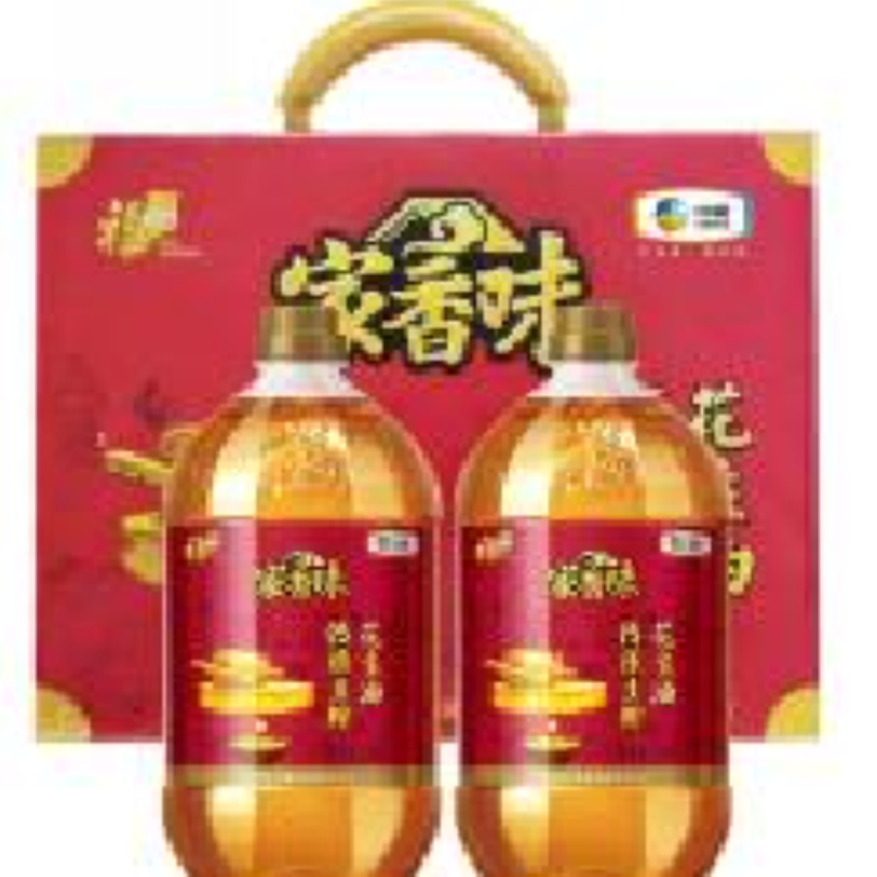 中粮福临门 传承土榨花生油礼盒1.8L*2桶 1个