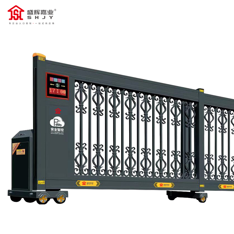 盛辉嘉业智能电动伸缩门电动大门遥控折叠门学校工厂工地自动门 8m高清大图