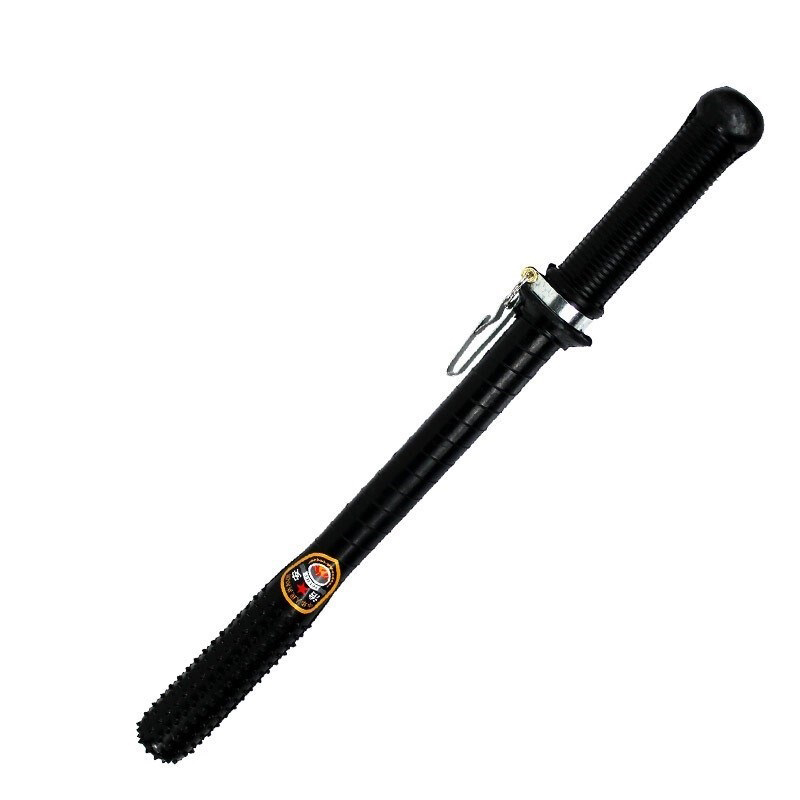 防暴棍 应急防护直棒单直齐眉橡胶棍防暴棍 保安器材 46cm橡胶狼牙棍