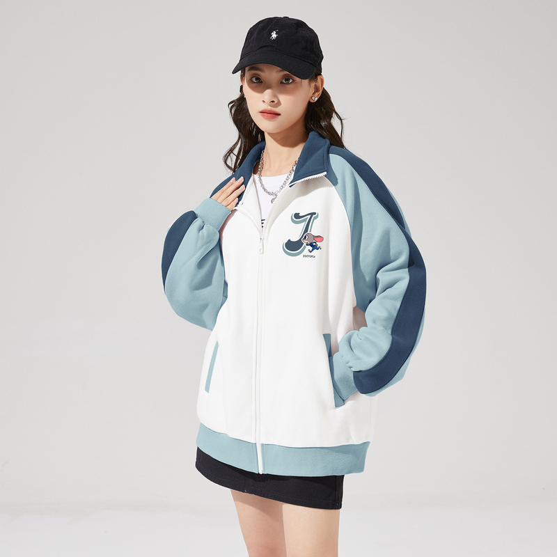 25折价1541元唐狮年春秋时尚新款女装拉链卫衣外套女卡通针织开衫上衣