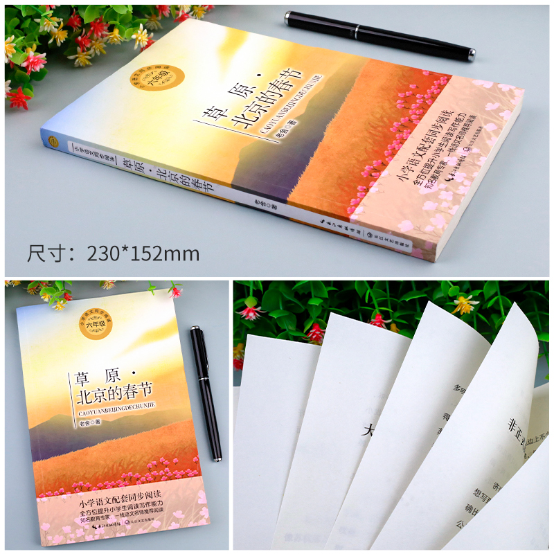 全套8册 六年级上册课内作家作品 [正版]课内作家六年级上册必读课外书花之歌纪伯伦草原北京的春节故乡鲁迅紫藤萝瀑布丁香结高清大图