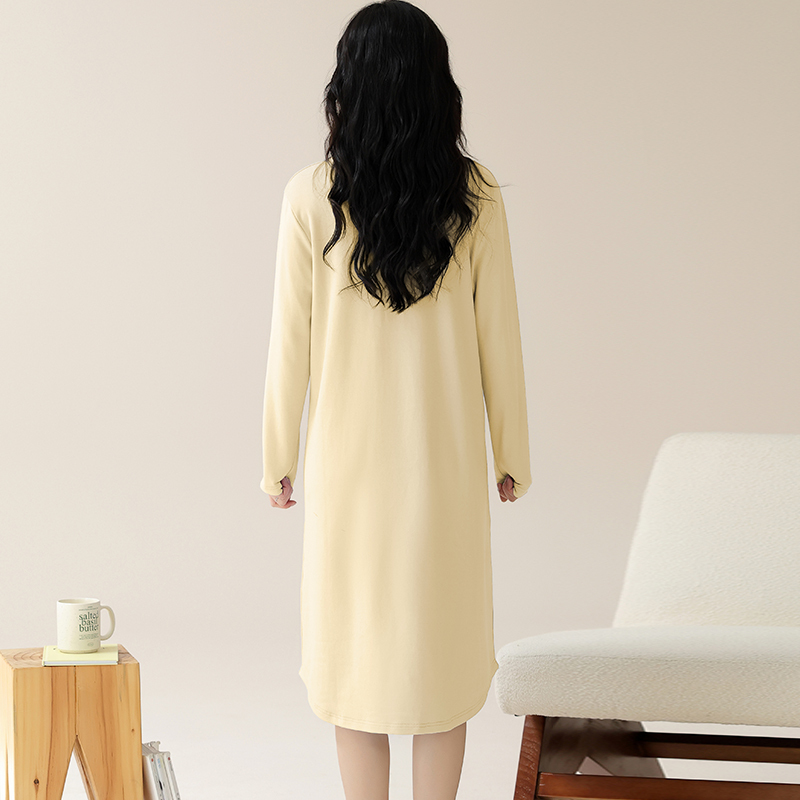 纯棉月子服带胸垫孕妇待产裙产妇睡裙防凸点睡裙家居服全棉