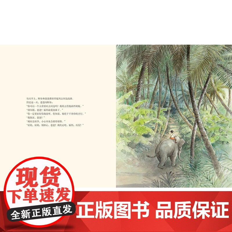 小象猛犸精装绘本图画书适合4岁5岁6岁7岁亲子共读幼儿园童书体会动物们各自的情感和思维富有异域风情向往热爱自然蒲蒲兰正版高清大图