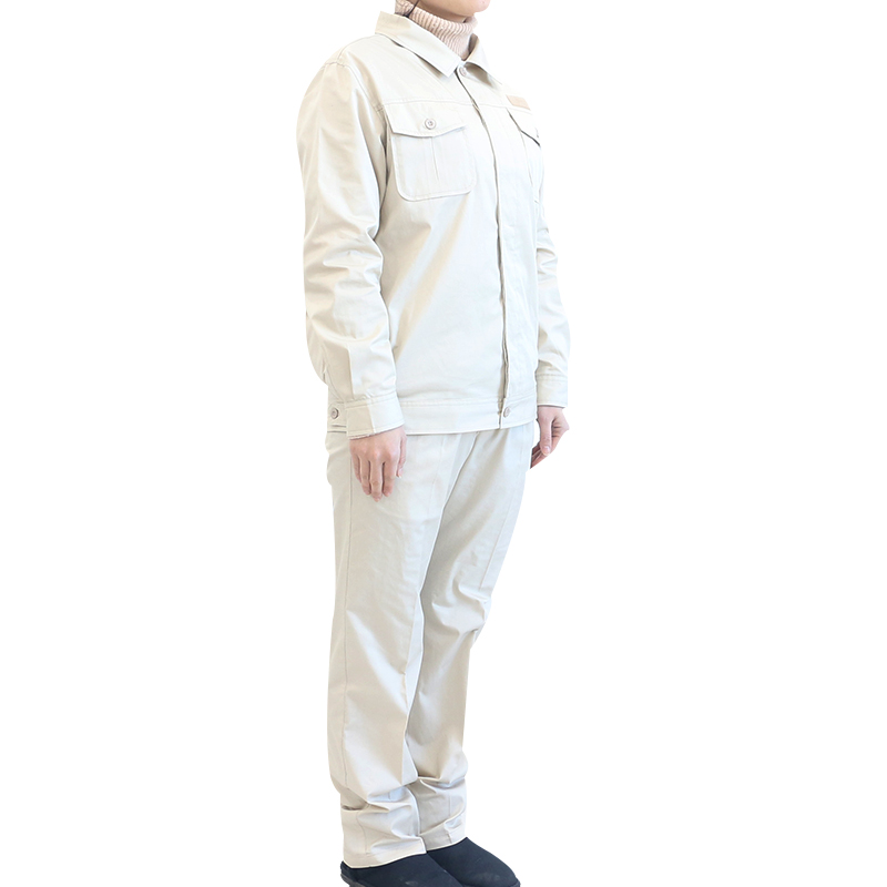 燕舞 BD2EG122001Z2F 夏季长袖涤棉工作服 155-190码(计价单位:套)米色高清大图