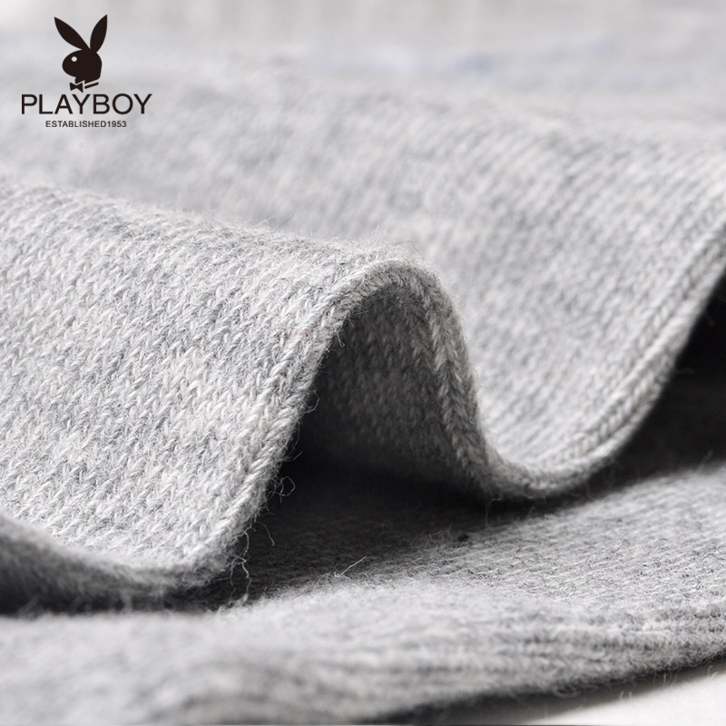 花花公子袜子男纯棉春夏薄款棉袜运动休闲吸汗全棉中筒透气长全子高清大图