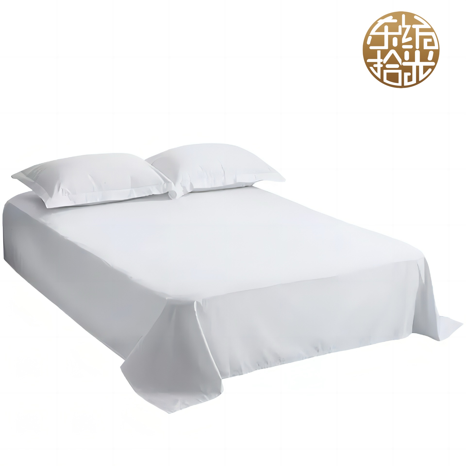 东纺拾光 DF2015 230*310cm双氧特漂白贡缎棉纱床单(计价单位:件)白色高清大图