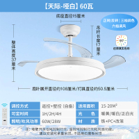 雷士照明客厅餐厅家用风扇吊灯简约现代电扇灯具隐形风扇灯吊扇灯
